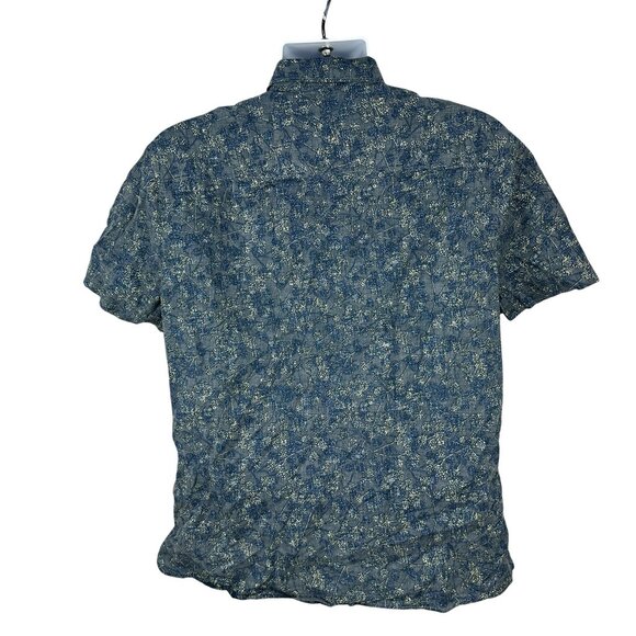 Perry Ellis Mens Floral Short Sleeve Button-Up Shirt Size Large - Picture 7 of 8